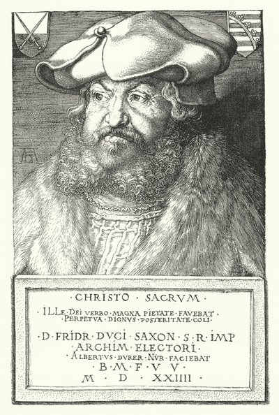 ザクセン選帝侯フレデリック3世 作： Albrecht Dürer